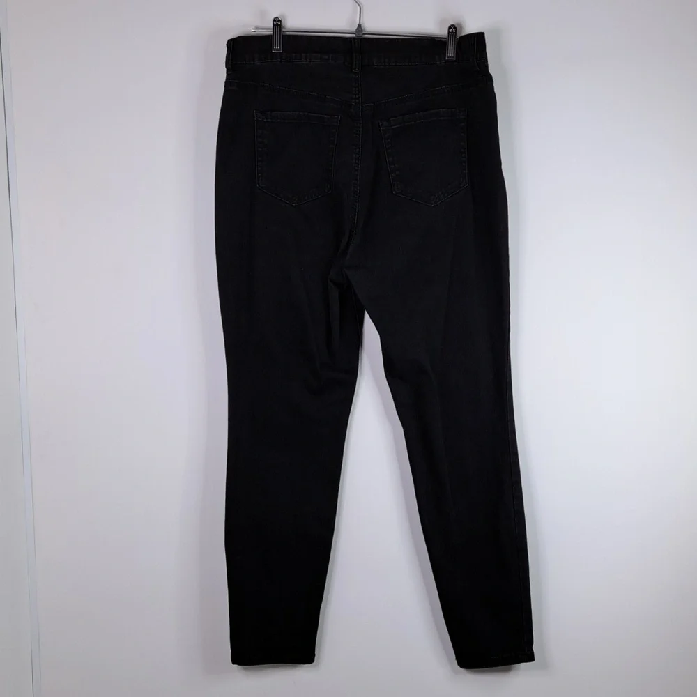 Terra & Sky Skinny Faded Black Jeans Size 16W - Picture 4 of 14
